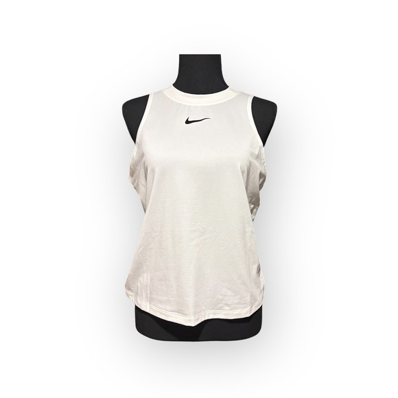 Nike Court Dri-FIT Tank Top‎ Sleeveless Athletic Workout Top White Large - Picture 1 of 5